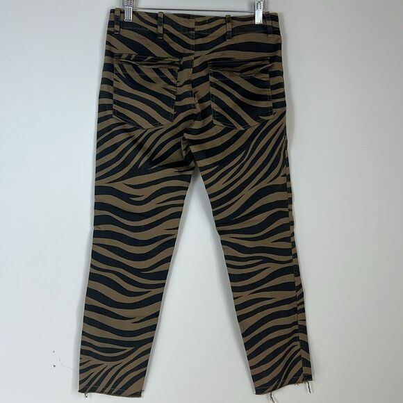 NILI LOTAN Jenna Pants Tiger Print Straight Leg  Low Rise Size 2 or 27 - Picture 6 of 15